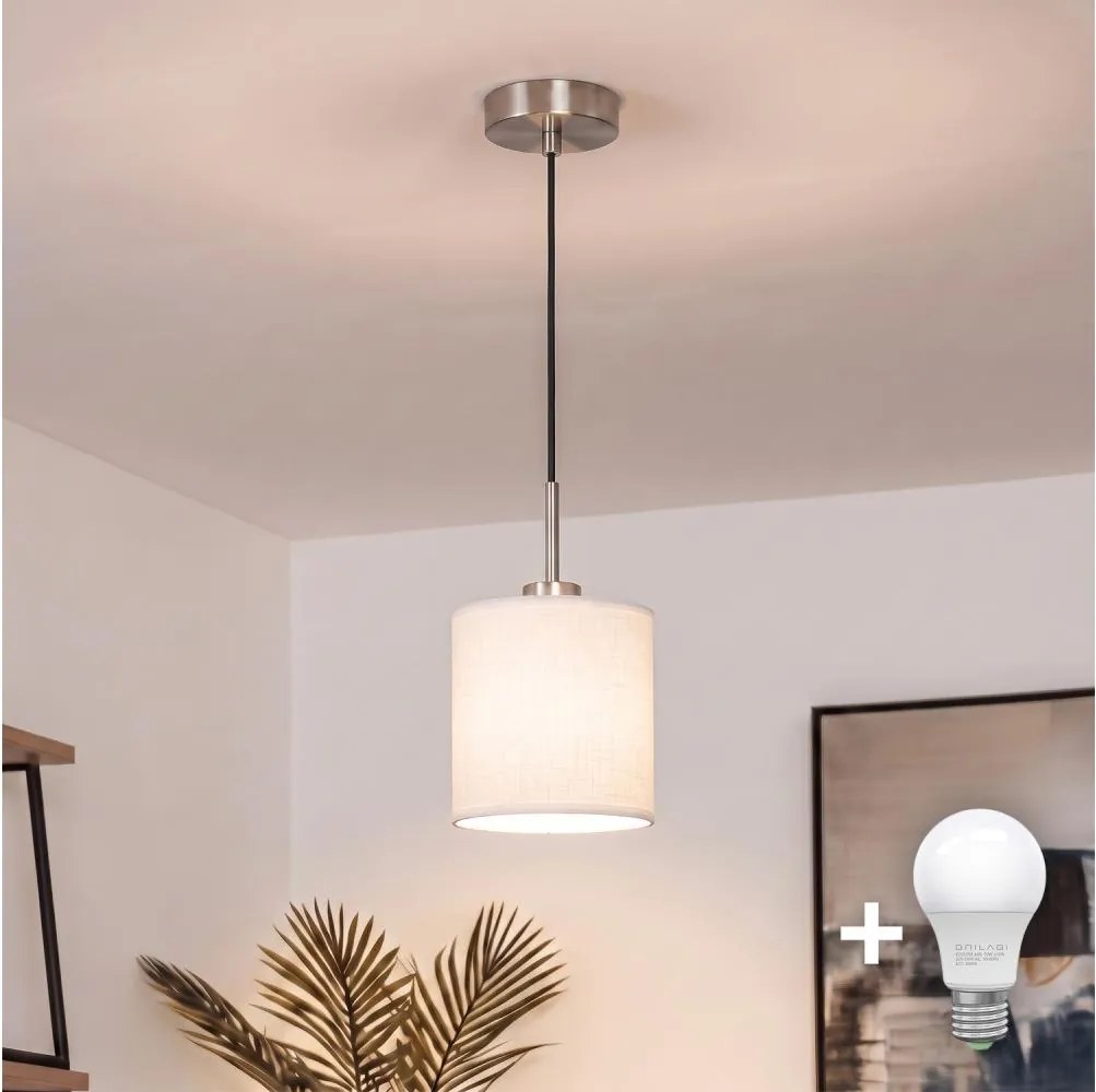 Brilagi - LED csillár kábelen NUBILA 1xE27/60W/230V Ø 14 cm fekete/fehér