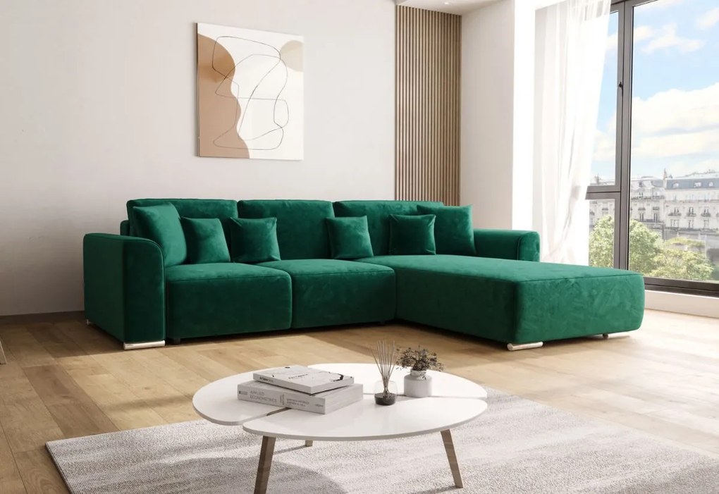 GUSTAV ágyazható sarok ülőgarnitúra, 293x87x195, monolith 02