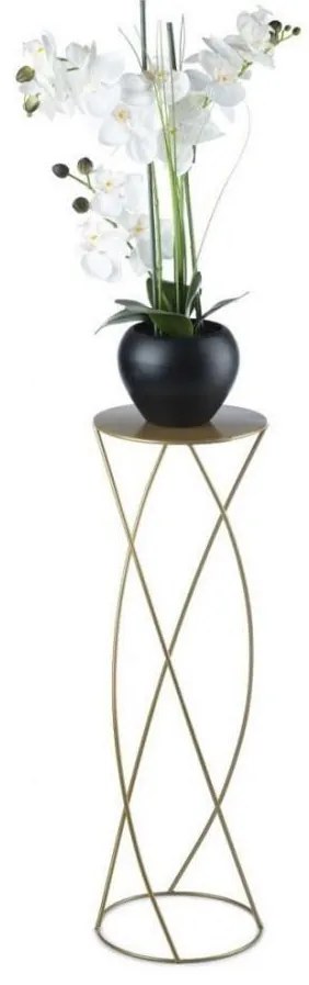 Virágállvány 70x22,5 cm arany színben