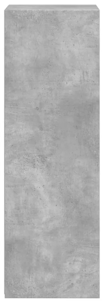 betonszürke szerelt fa magasszekrény 50 x 41 x 124 cm