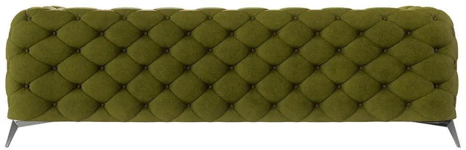 Zöld bársony kanapé 243 cm Chelsea – Ropez