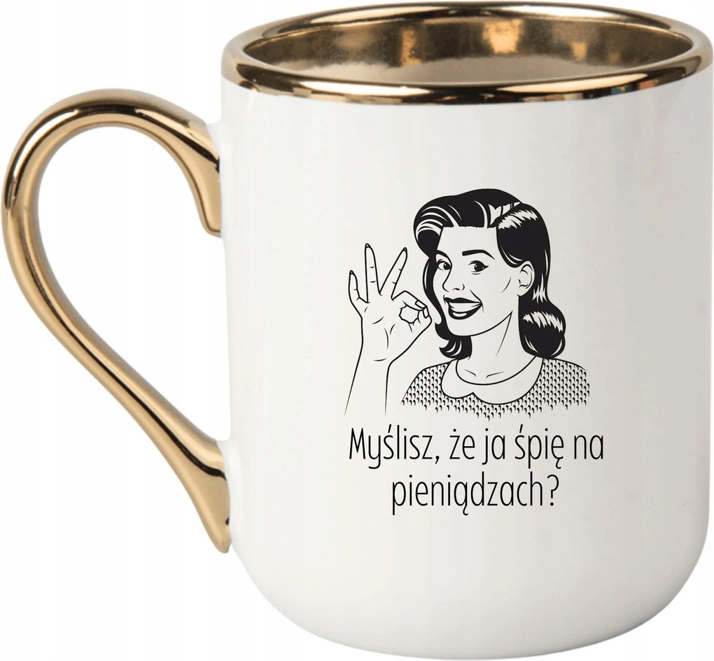 Bögre Fehér Arany Ajándék Vicces Anyák Napja Én Alszom A Pénzen?