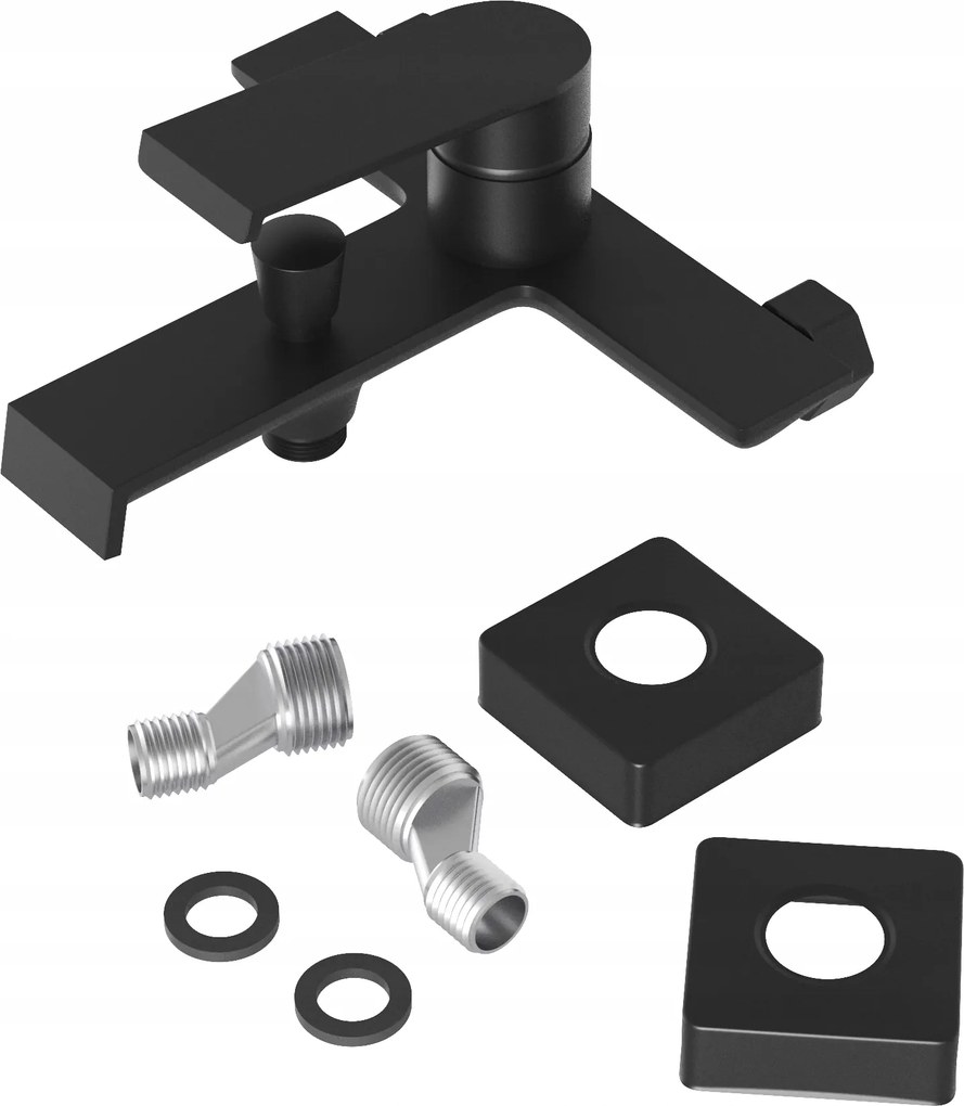 Fali Kád Zuhany Csaptelep Fekete Fürdőszoba Szőnyeg Bali