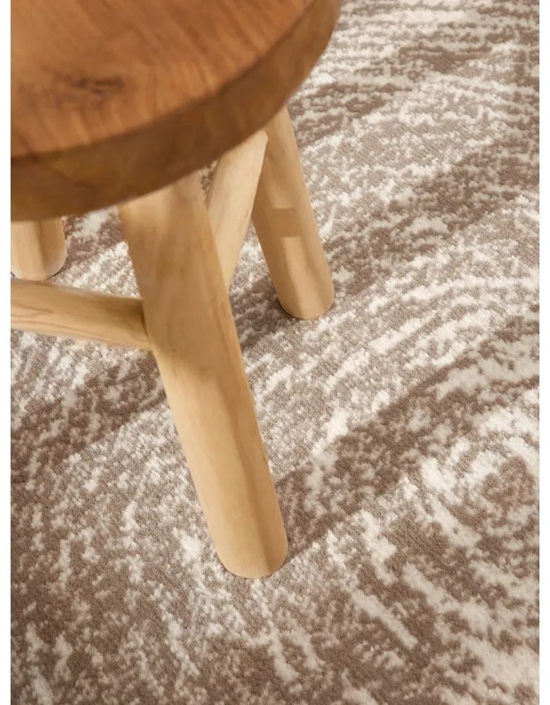 Bézs-krémszínű kerek szőnyeg ø 120 cm Gloria Cavallo – Hanse Home
