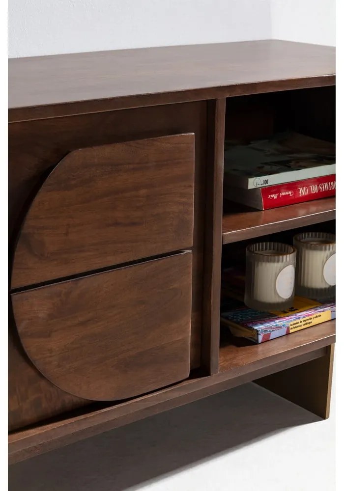 Barna mangófa TV-állvány 145x55x40 cm Trisha – MOME