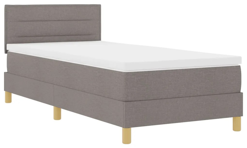 vidaXL LED Box Spring Ágy matracmal Tópszínű 80 x 200 cm szövet