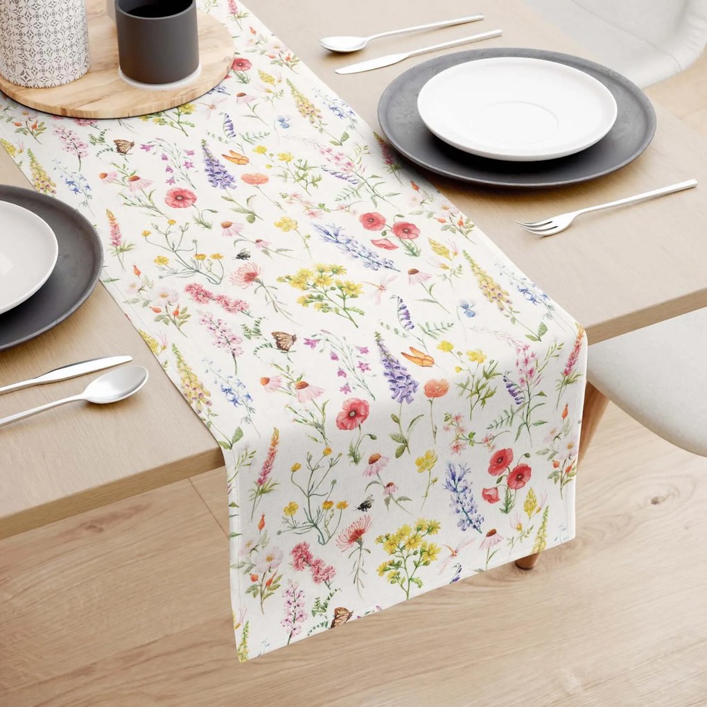 Goldea valencia dekoratív asztali futó - virágzó mező 50x120 cm
