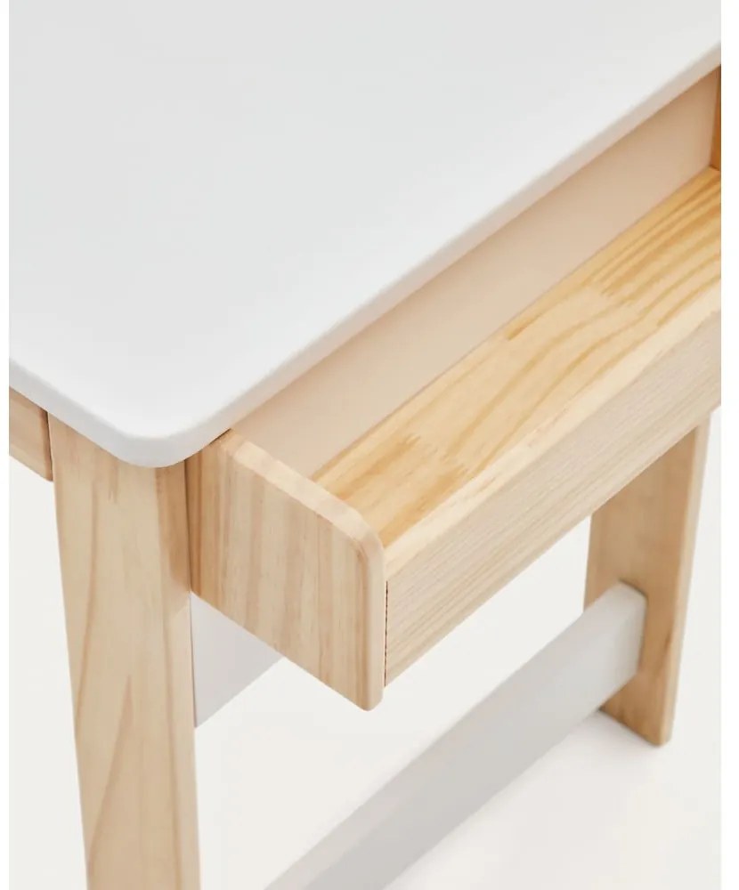 Gyerek íróasztal fehér asztallappal 40x77 cm Serwa – Kave Home