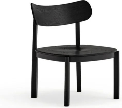 Fekete fotel kőrisfa dekorral Nara - Teulat