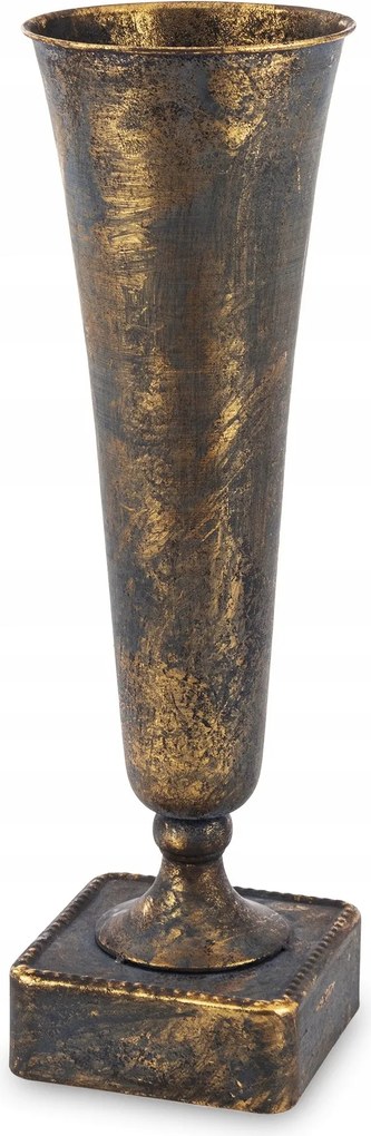 Retro váza kaspó fém arany csésze arany virág kehely