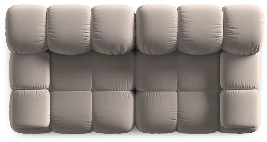 Világosbarna bársony moduláris kanapé 188 cm Bellis – Micadoni