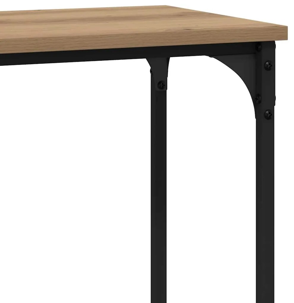 Konzolasztal kézműves tölgy 101 x 30.5 x 75 cm Faanyag