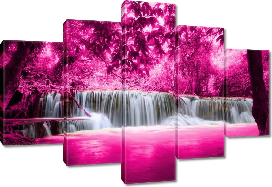 Vászonkép 150x105 Rózsaszín vízesés