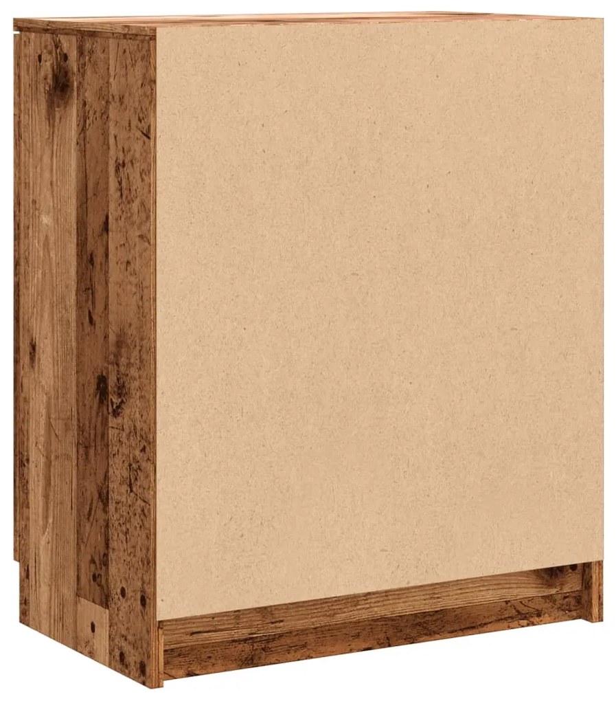 antik fa színű szerelt fa cipőszekrény 59 x 35 x 70 cm
