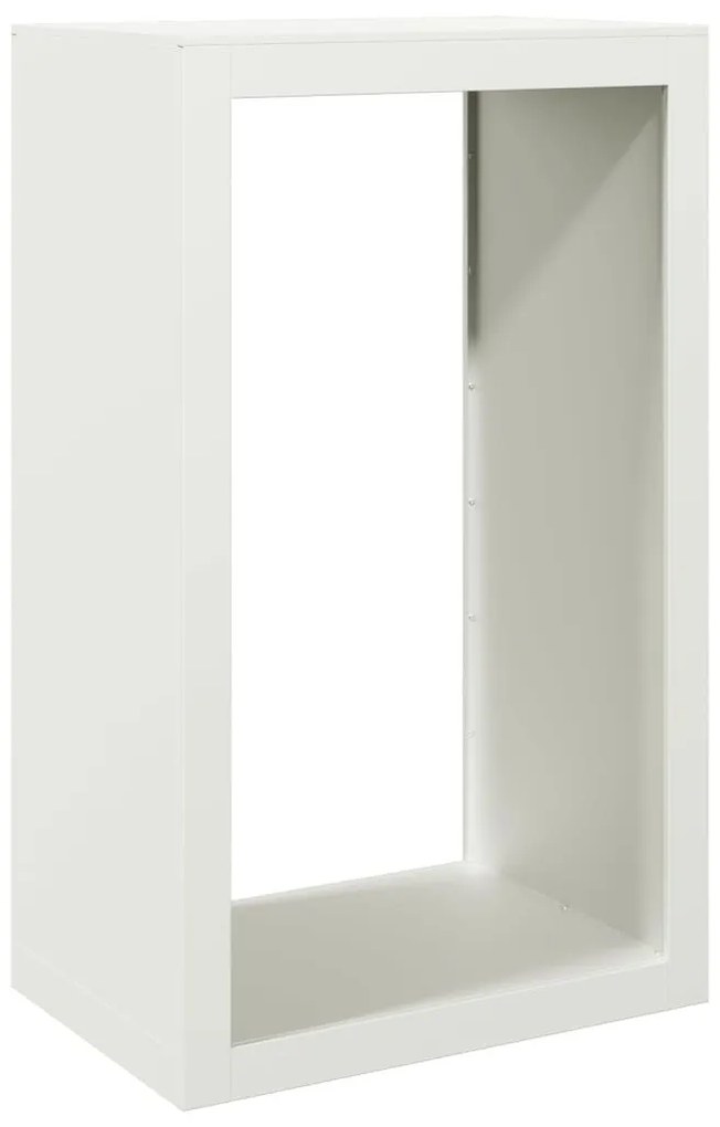 fehér acél tűzifatároló 60 x 40 x 100 cm