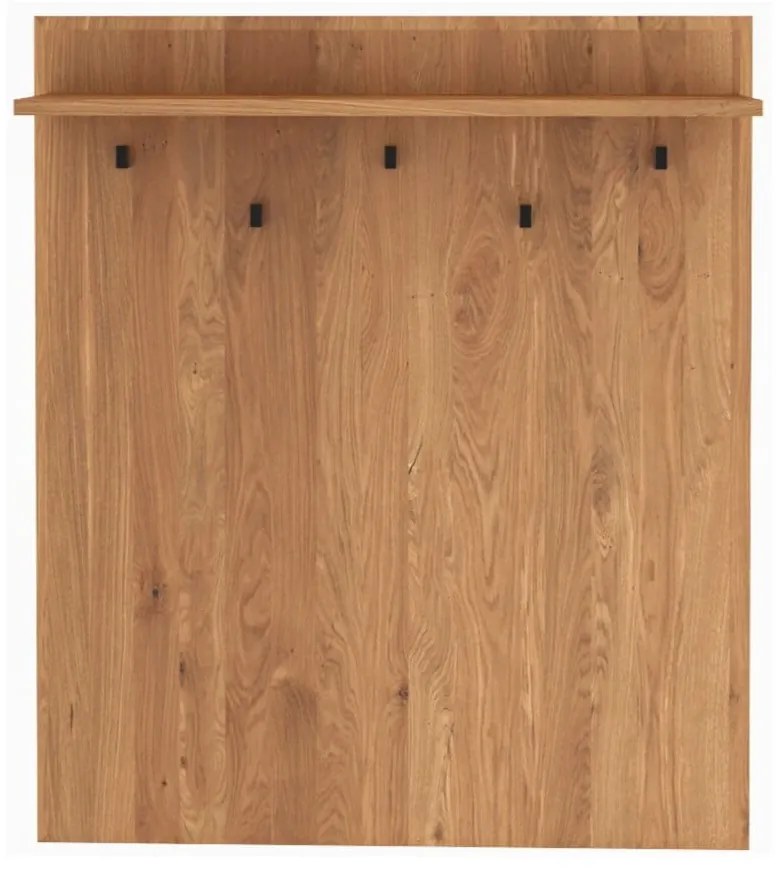 Natúr színű tölgyfa fali fogas polccal Abies – The Beds