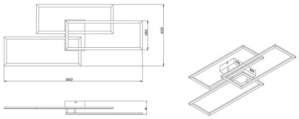 Globo 67247-58SH - LED Dimmelhető mennyezeti lámpa TINY LED/58W/230V + távirányító
