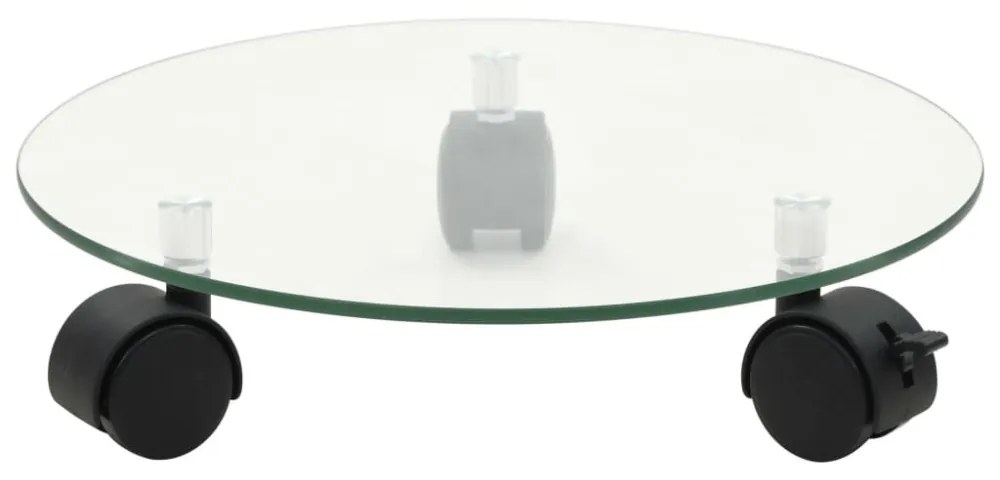 4 db kör alakú edzett üveg görgős növénytartó 28 cm