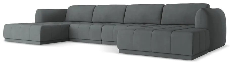 Sötétszürke sarokkanapé Hoku – Makamii