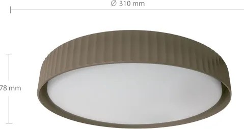 Brilagi - LUCIA LED mennyezeti lámpa LED/24W/230V, átm. 31 cm, taupe
