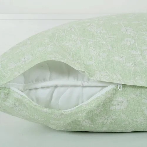 B.E.S. Petrovice Top Class Green flowers krepp ágyneműhuzat, 140 x 200 cm, 70 x 90 cm