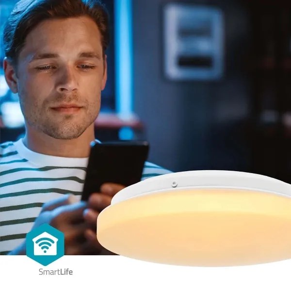 Nedis WIFILAC35WT - LED RGBW Dimmelhető lámpa LED/18W/230V 2700-6500K IP44 Wi-Fi