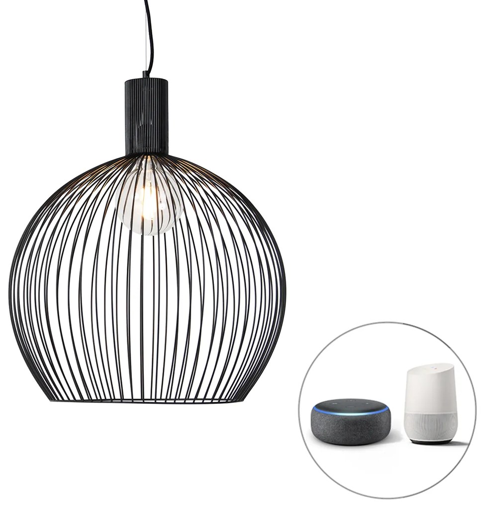 Okos kerek lámpa fekete 50 cm, Wifivel, G95 - Dos