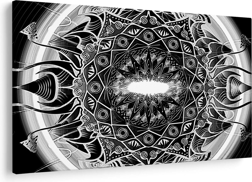 Fekete-fehér díszek képe (90x60 cm)