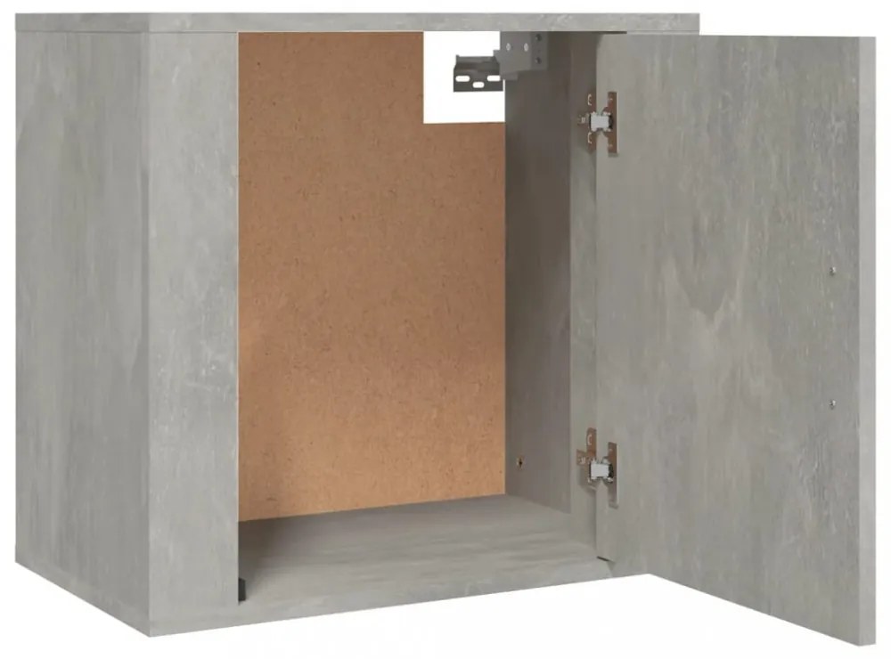 2 db betonszürke falra szerelhető éjjeliszekrény 50x30x47 cm