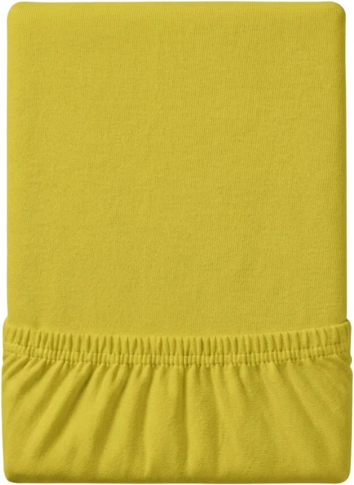Jersey EXCLUSIVE sárga lepedő 90x200 cm Grammsúly (rost sűrűség): Lux (190 g/m2)