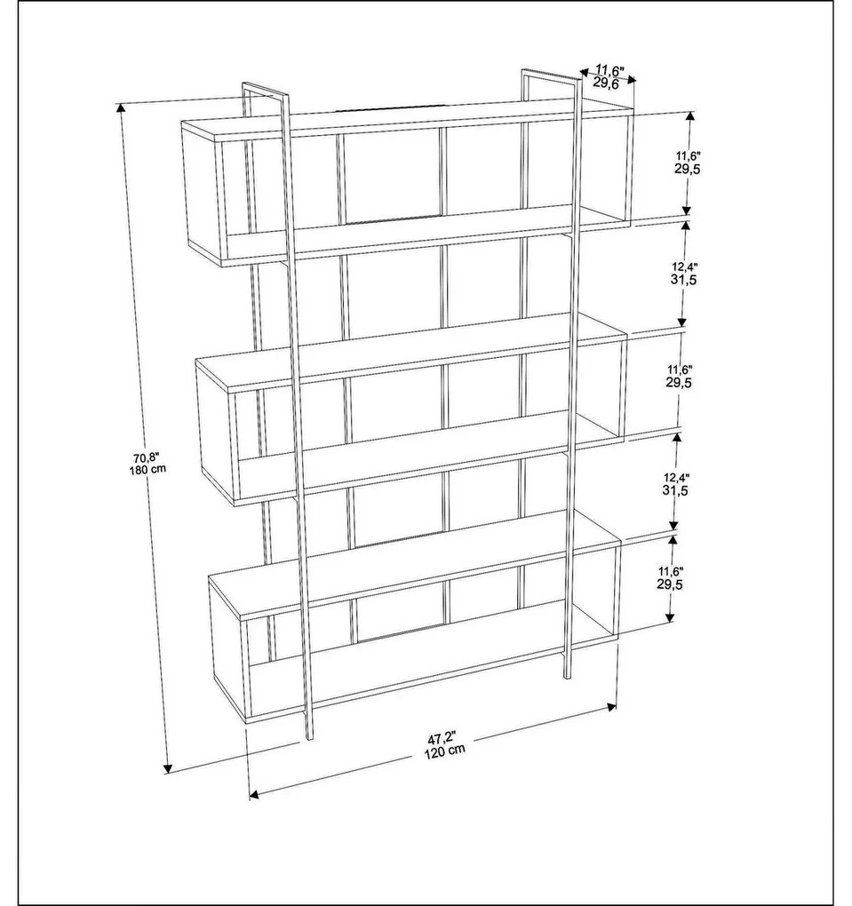 Bruti Green and Black könyvespolc