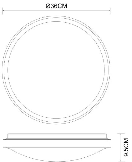 Globo 41764-18 - LED Mennyezeti lámpa BRUNO LED/18W/230V 3000/4000/6000K
