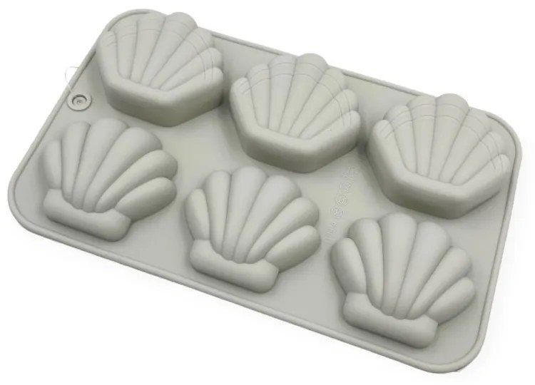 Kagyló forma, szilikon, 12×20 cm, 6db