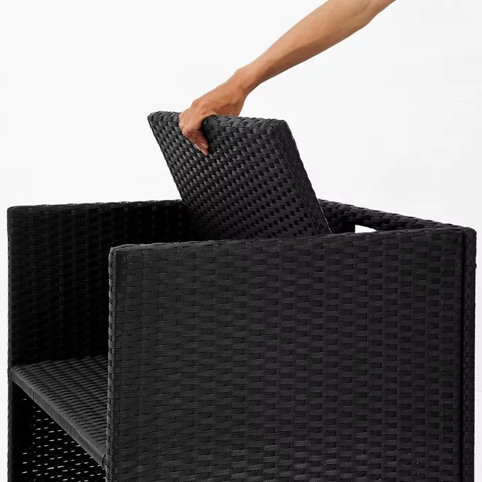 Deuba Kerti rattan szett America 4+4- fekete