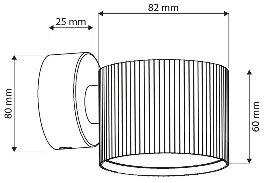 Brilagi - STRIPY falra szerelhető irányítható spotlámpa 1xGX53/15W/230V fekete