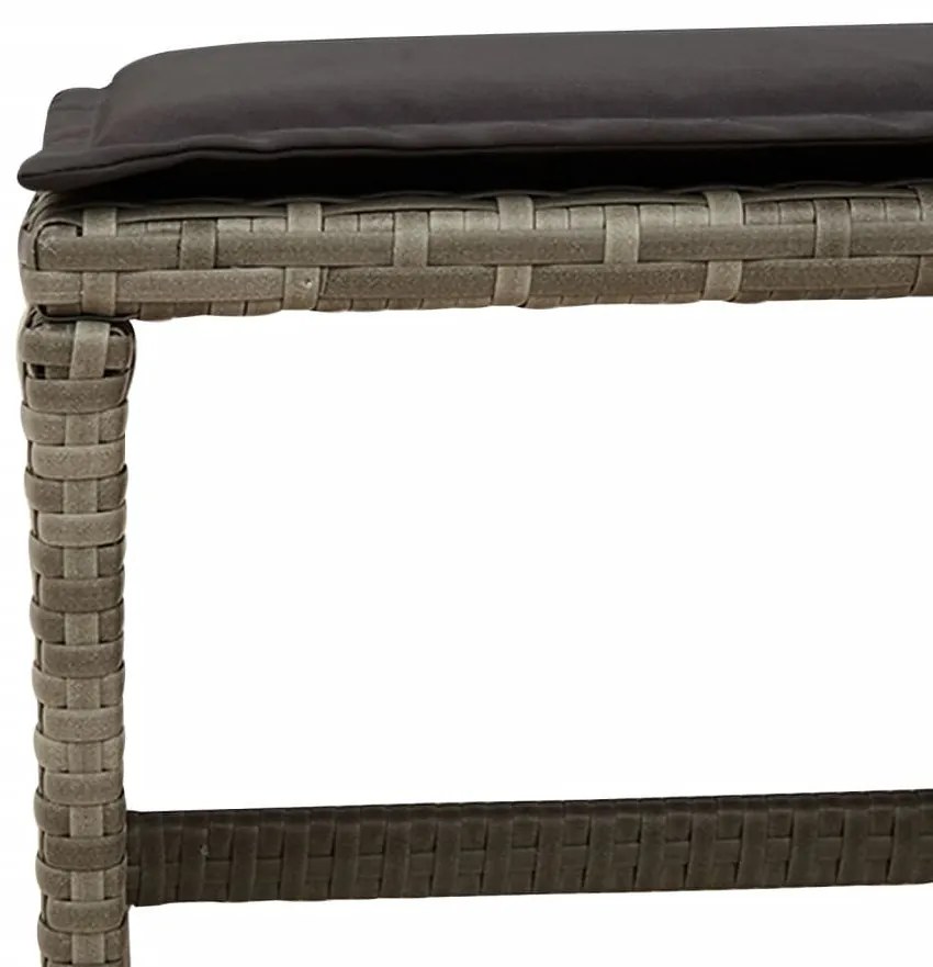 15 részes szürke polyrattan kerti ülőgarnitúra párnákkal