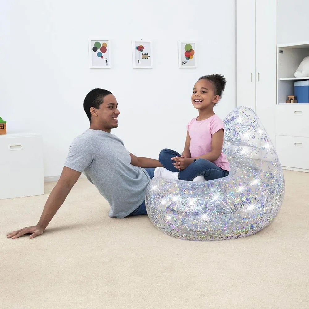 Bestway GLITTER DREAM™ FELFÚJHATÓ SZÉK 3+ GYEREKEKNEK 72 x 72 x 64 cm