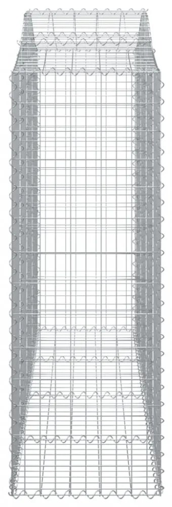 18 db íves horganyzott vas gabion kosár 200x50x140/160 cm