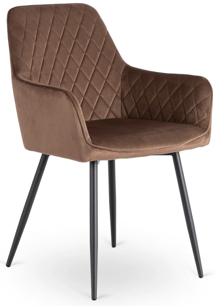 Étkezőszék BRESSO bársony, barna
