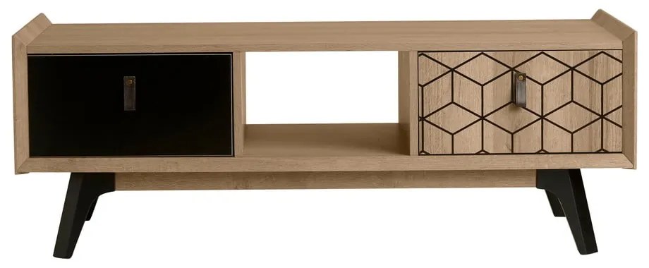 Ceilan 2 fiókos dohányzóasztal, tölgyfa dekorral - Marckeric