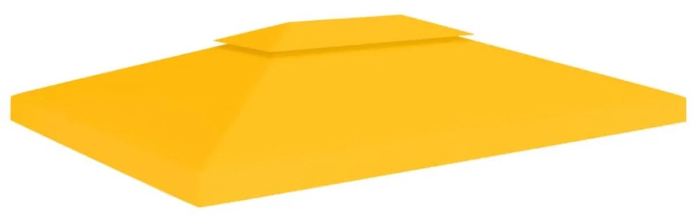 sárga kétszintes pavilon-tetőponyva 310 g/m² 4 x 3 m