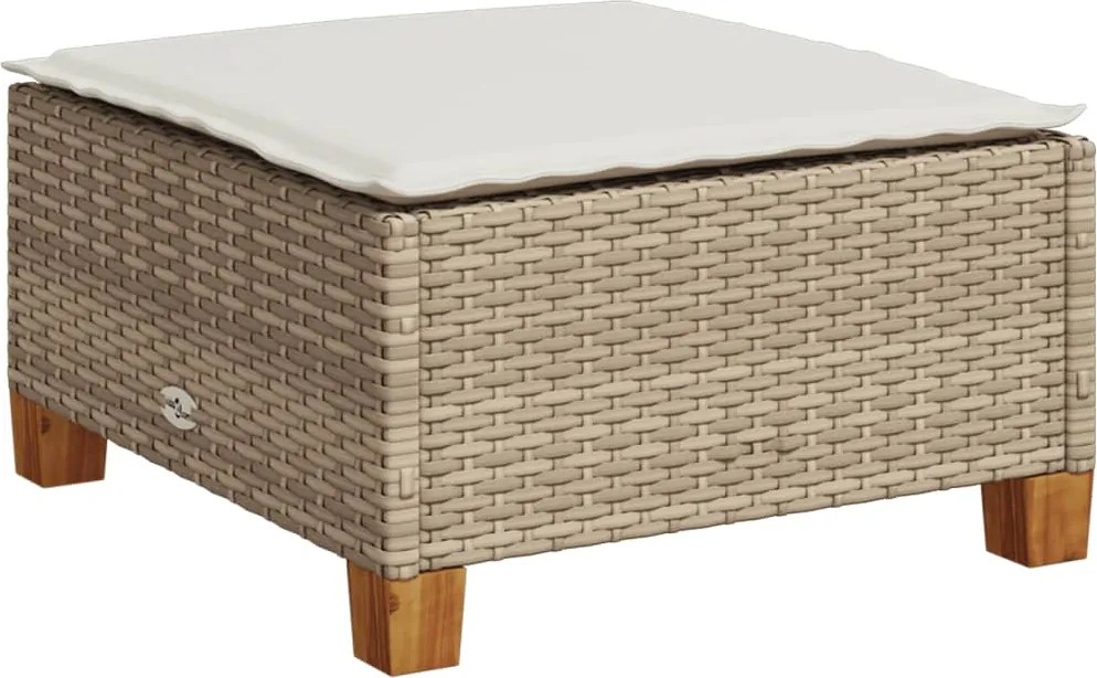 vidaXL szürke polyrattan kerti ülőke párnával 63,5 x 56 x 32 cm