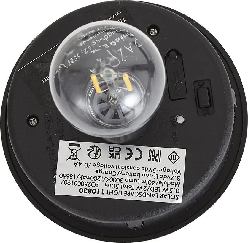 Modern kültéri oszlop zöld színben, bordázott üveggel, LED szolár IP65 - Ribble Mushroom