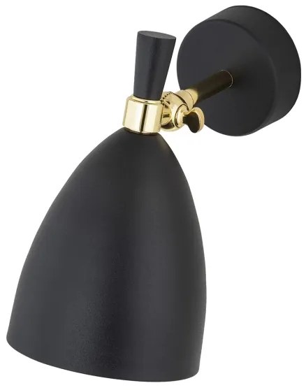 Argon 4701 - Fali lámpa CHARLOTTE 1xE27/15W/230V fekete/arany