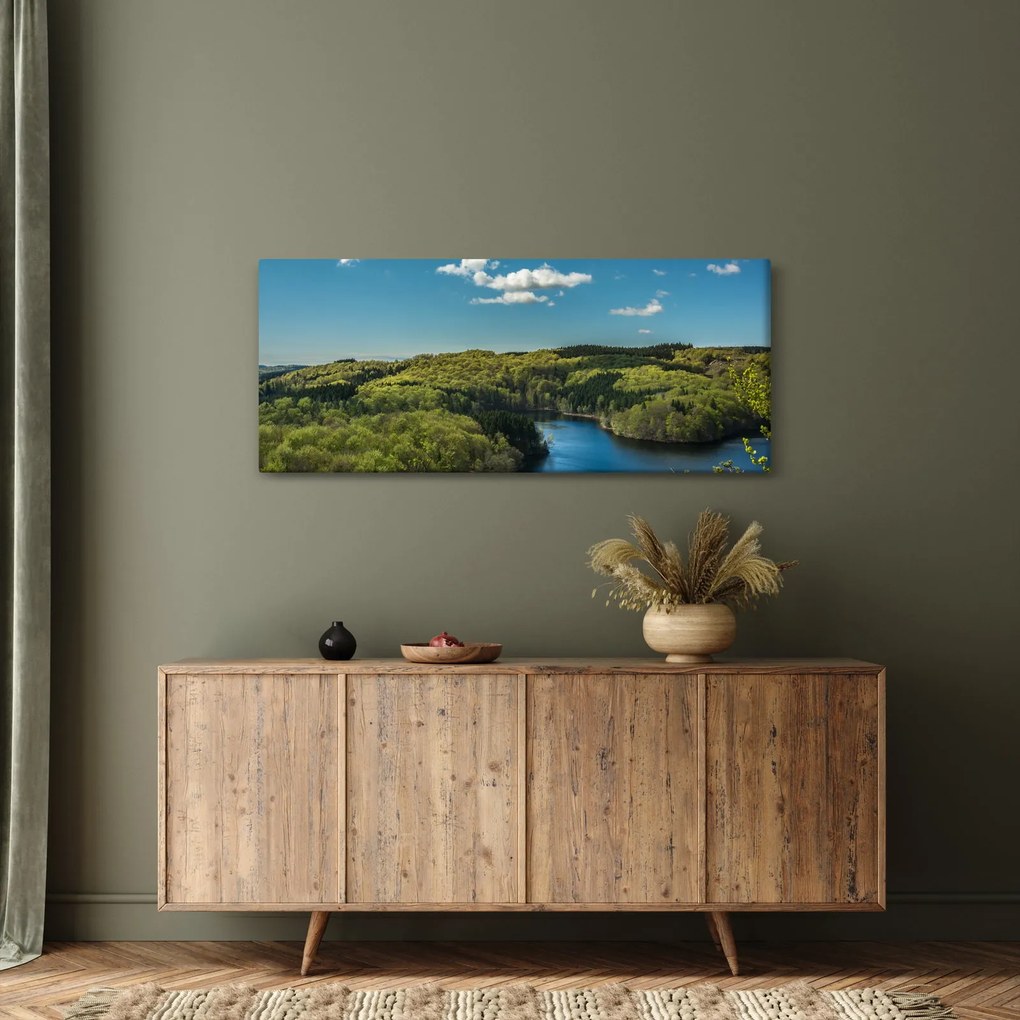 Kép - Tó az erdőben (120x50 cm)