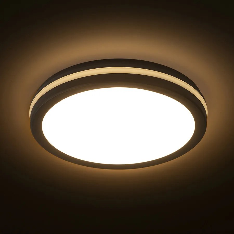 RENDL SONO 30 felületre szerelhető fekete műanyag 230V LED 30W IP65 3000K 4000K 6000K