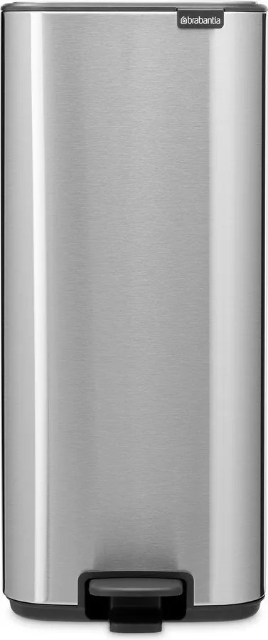 Matt ezüstszínű acél pedálos szemetes 30 l Bo – Brabantia