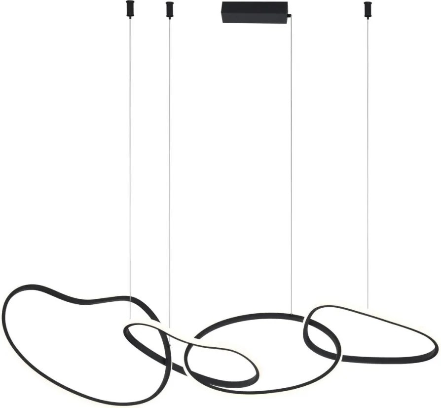 ITALUX PND-22412-S4-BK FONTE Modern Led Függesztett Lámpa Fekete LED IP20