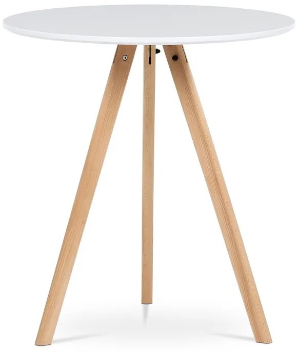 Fehér MDF Étkezőasztal 70×70 cm. DT-320 WT