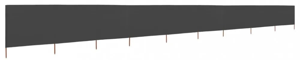 antracitszürke 9 paneles szövet szélfogó 1200 x 80 cm